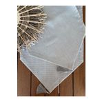 desenizmir Linen Keten,Jüt Dokulu,Gri Renk Runner Örtü