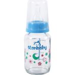 Desenli 150 ml Cam Biberon, Şık ve Kullanışlı Mavi Tasarım - Ahşap - Ceviz