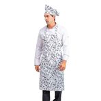 Desenli Askılı Önlük - 2501 Beyaz Merdane