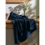 Desenli Banyo Havlusu 70X140 cm - İndigo - 70 x 140 cm