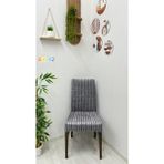 Desenli Baskılı Kadife Elastik Esnek Sandalye Koruyucu Örtü - Model Bk-12 - Üç Adet - 40 x 40 cm - Gümüş