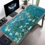Desenli Büyük Masa Pedi 90X40 Cm 3 Mm Kaymaz Tabanlı Desk Mat Kumaş Mouse Pad Klavye Mouse İçin Geniş Yüzey Ev Ofis Yeşil