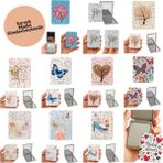 Desenli Büyüteçli Mini Makyaj Aynası Pratik Çantalık Cep Aynası Karışık Gönderim