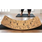 Desenli Denge Tahtası 90CM x 30CM Balance Board Doğal Ahşap Çocuk Oyuncak