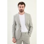 Desenli Gri Slim Fit Torba Cep Mono Yaka Erkek Takım Elbise - 54 - 6 Drop