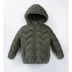 Desenli Kapşonlu Erkek Çocuk Mont 51328 - Hardal - 10 Yaş