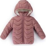 Desenli Kız Bebek Mont 50129 - Koyu Pembe - 4 Yaş