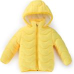 Desenli Kız Bebek Mont 50129 - Sarı - 36 Ay