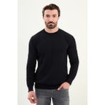 Desenli Lacivert Slim Fit Bisiklet Yaka Erkek Triko Kazak - 2XL