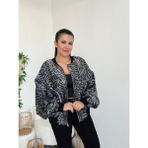 Desenli Lüx Kalite Organze Bomber Ceket