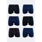 Desenli Modal Erkek Boxer 6 Adet 6m251