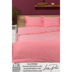 Desenli Pamuk Saten Çift Kişilik Nevresim Takımı Iplik Boyalı Duvetcover Set - Kırmızı - 200 x 220 cm