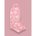 Desenli Penye Kadın Pijama Altı - 4XL - Pembe - Beyaz - Gri
