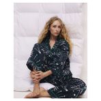 Desenli Saten Pijama Takımı