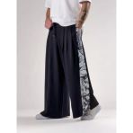 Desenli Siyah Oversize Erkek Samurai Pantolon Coc2771
