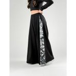 Desenli Siyah Oversize Kadın Samurai Pantolon Coc2775