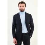 Desenli Slim Fit Mono Yaka Yün Erkek Takım Elbise - Lacivert - 6 Drop - 48