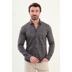 Desenli Slim Fit Uzun Kollu Oduncu Yün Erkek Gömlek - XL - Kamel