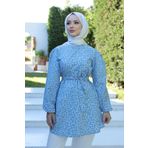 Desenli Tunik Mavi - 20275.1778.