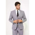 Desensiz Slim Fit Gri Erkek Takım Elbise - Wessi