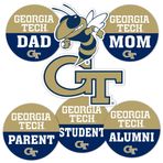 Desert Cactus Georgia Tech Sticker Sarı Ceketler GT Teknoloji Enstitüsü Vinil Çıkartmalar Dizüstü Bilgisayar Su Şişesi Araba Koleksiyon Defteri (Yuvarlak Aile)