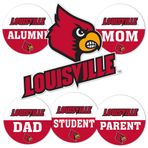 Desert Cactus University of Louisville Sticker Cardinals U of L Cards Vinil Çıkartmalar Dizüstü Bilgisayar Su Şişesi Araba Karalama Defteri (Yuvarlak Aile)
