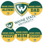 Desert Cactus Wayne State University Sticker WSU Warriors Vinil Çıkartmaları Dizüstü Bilgisayar Su Şişesi Araba Koleksiyon Defteri (Yuvarlak Aile)