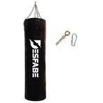 Desfabe Boxing Star 120x32 Cm Zincirli Boks Kum Torbası Siyah+Askı Aparatı