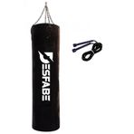 Desfabe Boxing Star 120x32 Cm Zincirli Boks Kum Torbası Siyah+Atlama İpi