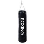 Desfabe Boxing Star 70x25 Cm Zincirli Boks Kum Torbası Siyah