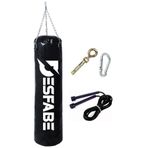 Desfabe Boxing Star 70x25 Cm Zincirli Boks Kum Torbası Siyah+Askı Aparatı+Atlama İpi