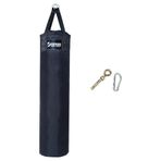 Desfabe Polydes 120x30 Cm Kolonlu Boks Kum Torbası Siyah+Askı Aparatı