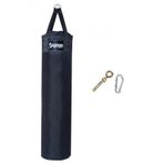 Desfabe Polydes 135x35 Cm Kolonlu Boks Kum Torbası Siyah+Askı Aparatı