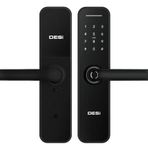 Desi Quic Q005 Akıllı Kilit Uygulama Parmak Izi Tuş Takımı Kart Okuyucu Siyah