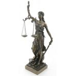 Design Adalet Tanrıçası Themis Heykeli, Bronz Kaplama, 31 cm, Poliresin