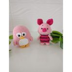 Design By Oykum 2'li Örgü Oyuncak(Piglet ve Penguen) - Açık Pembe