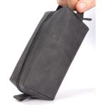 Design Craft Hakiki Deri Erkek El Çantası Dopp Kit - Siyah