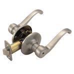 Design House 781823 Scroll 2 Yollu Mandal Kapı Kolu, Saten Nikel, Gizlilik/Yatak ve Banyo