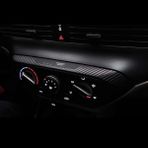 Design Hyundai Bayon ile Uyumlu Iç Trim Folyo Kaplama Set Ayna Katlama Butonlu, Mat Karbon Siyah - Standart