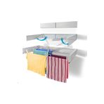 Design Kurutmalık Çamaşır Askısı Beyaz-100cm - Duvara Monte, Katlanabilir Çamaşırlık -
