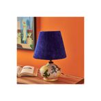 Design Okyanus Mavi Başlıklı Seramik Abajur - Renkli - 40 Cm