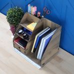 Design Otto Focus Modest Çekmeceli A4 Evrak Rafı Masaüstü Organizer - Ceviz