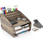Design OTTO Medium Modest - 6 Renk - A4 Evrak Rafı Masaüstü Organizer Düzenleyici Ceviz - Siyah - Kahverengi