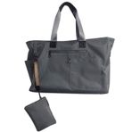 Design Studio Work Bag - Su İtici Kanvas Laptop Çantası, 15.6 inç Uyumlu, Çok Amaçlı İş ve Seyahat Çantası, Klipsli Portföy Dahil (Gri/Bej) (Gri)