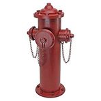 Design Toscano Fire Hydrant Heykeli Yavru Köpek Çiş Postası ve Evcil Hayvan Saklama Kabı, Büyük 58,5 cm, Metal Eşya, Tam Renkli