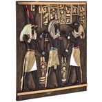 Design Toscano Rameses I Between Egyptian Gods Horus and Anubis Duvar Plakası Frieze, 28 cm, Tam Renkli