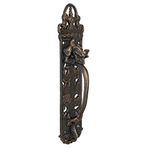 Design Toscano - SP829 Durley House Dragon Gotik Dekor Kapı Kolu İtme Plakası, 30 cm, Bronz Kaplama