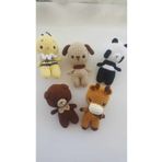 designbyoykum 5'li Minik Amigurumi Organik Örgü Oyuncaklar