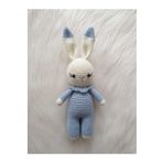 designbyoykum Amigurumi Organik Örgü Oyuncak Tavşan Mavi