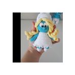 designbyoykum Amigurumi Şirine Organik Oyuncak (EL ÖRGÜSÜDÜR) mavi beyaz
